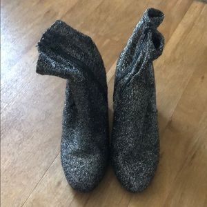 Shoes - Silver lurex sock booties Shoes - Silver lurex sock booties
